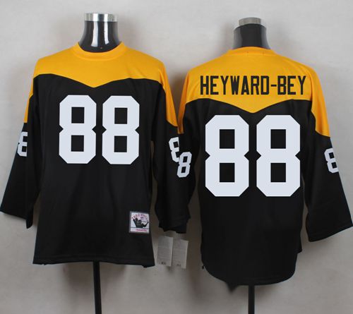 Mitchell And Ness 1967 Steelers #88 Darrius Heyward-Bey Black/Yelllow Throwback Men's Stitched NFL Jersey